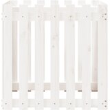  Vrtna sadilica s izgledom ograde bijela 70x70x70 cm od borovine | Eponuda.com