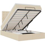  Otomanski okvir kreveta s madraca krem 120x190 cm od tkanine | shoptok.hr