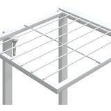  Stalak za cvijeće s kotačima 94,5x24,5x 91,5 cm bijeli željezni | shoptok.hr