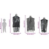 Halloween Ob Hanging Ghost 3 pcs Crna 66 x 110 cm Poliester | shoptok.hr