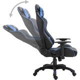 vidaXL Gaming stol modro umetno usnje | Shoptok.si