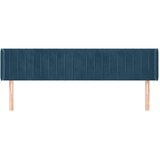  Uzglavlje s ušima tamnoplavo 163x16x78/88 cm baršunasto | shoptok.hr
