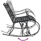 Klupa za ljuljanje za dvoje 113 cm crna čelična | Eponuda.com