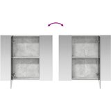  Kupaonski ormar s ogledalom Betonski sivi 80 x 14.5 x 70 cm | shoptok.hr