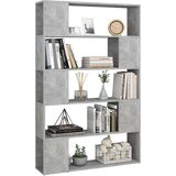 vidaXL Ormarić za knjige / pregrada boja betona 100x24x155 cm iverica | shoptok.hr