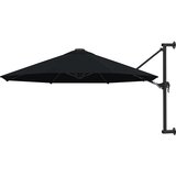  Zidni suncobran s metalnom šipkom 300 cm crni | shoptok.hr