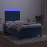  Krevet box spring s madracem LED tamnoplavi 120x200 cm baršun | shoptok.hr
