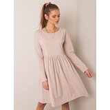 RUE PARIS Dress-RV-SK-5889.41P-beige | Shoptok.si