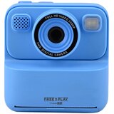 Free 2 Play Digitalni fotoaparat s tiskalnikom in dual kamero, moder | Shoptok.si