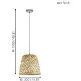 Eglo 55696 - viseći luster kirkcolm na sajli 1xE27/60W/230V bež | Eponuda.com