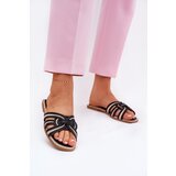 Boto Womens Flat Sandals With Intertwining Straps Black Acimine | ePonuda.com