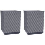 Maison Chic Cvetlično korito - Cvetlični Lonec 2 kosa temno sivo 30x30x37 cm polipropilen, (21789204) Cene