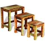  Komplet mizic 3 kosi starinski iz predelanega lesa, (20713876) | Shoptok.si