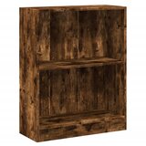 Maison Chic Knjižna omara - Knjižni regal dimljeni hrast 60x24x76 cm konstruiran les, (21724878) Cene