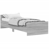 Maison Chic Posteljni okvir - Enojna postelja - Postelja za odrasle siva sonoma 75x190 cm inženirski les-J15264, (21762697) Cene
