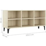 TV ormarić s metalnim nogama boja hrasta sonome 103 5x30x50 cm | shoptok.hr
