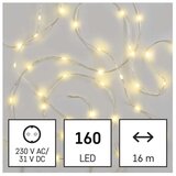 Emos Božična drop veriga LED 160, 16 m, zunanja in notranja, topla bela, časovnik | Shoptok.si