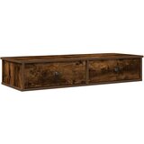 Maison Chic Stenska polica - Viseča Polica s predali dimljen hrast 100x37,5x19 cm inž. les, (21793835) Cene
