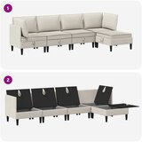  Set namještaja za dnevni boravak 5 pcs Zobena Tkanina | shoptok.hr