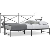 vidaXL Dnevna postelja s skrinjo brez vzmetnice črna 75x190 cm jeklo Cene