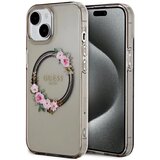 Guess OVITEK IML FLOWERS WREATH ZA MAGSAFE ZA IPHONE 15 14 13 ČRNO, (21833180) | Shoptok.si