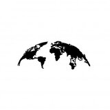 Wallity Zidna dekoracija World Map, 100x39cm, Crna | Eponuda.ba