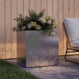 Vrtna saksija Srebrna 50 x 30 x 49 cm Nehrđajući čelik | shoptok.hr
