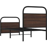 vidaXL Okvir kreveta bez madraca smeđa boja hrasta 75x190 cm drveni | shoptok.hr
