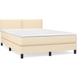 Maison Chic Box spring postelja - Vzmetna postelja z vzmetnico krem 140x200 cm blago SL16189, (21882662) | Shoptok.si