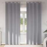vidaXL Zavese z zavesami 2 pcs Svetlo siva 260 x 140 cm Poliester | Shoptok.si