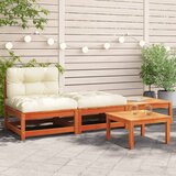 Maison Chic Vrtni kavč - Zunanji kavč brez naslonjal z blazinami in stolčki za noge, (22042046) | Shoptok.si