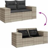  11-dijelni set vrtnih sofa poliratan s jastucima svijetlosivi | shoptok.hr