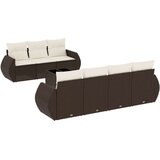  8-dijelni set vrtnih sofa s jastucima smeđi od poliratana | shoptok.hr