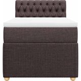  Krevet s oprugama i madracem tamnosmeđi 100 x 200 cm od tkanine | shoptok.hr