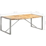 vidaXL Jedilna miza 200x100x75 cm trden robusten mangov les | Shoptok.si
