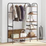 vidaXL Oprtnik za oblačila s policami Star Les 120x44x160 cm Les | Shoptok.si