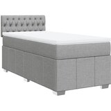  Okvir kreveta s oprugama i madrac svjetlosivi 80x200cm tkanina | shoptok.hr