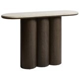 Unique Furniture Pomoćni stol s mramornom pločom u tamnoj prirodnoj boji 38x120 cm Piazze – Cijene