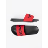 Shelvt Black and red flip-flops with inscription | shoptok.hr