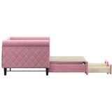  Dnevni krevet na razvlačenje ružičasti 80 x 200 cm baršunasti | shoptok.hr
