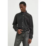 Diesel Jeans srajca D-SIMPLY CAMICIA moška, črna barva, A03534.068KE