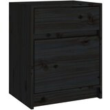  Noćni ormarići 2 kom crni 40 x 31 x 50 cm od masivne borovine | shoptok.hr