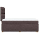  Krevet s oprugama i madracem tamnosmeđi 100 x 200 cm od tkanine | shoptok.hr