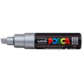 POSCA Uni flomaster; konica 8 mm prirezana; srebrn, (22005657) Cene