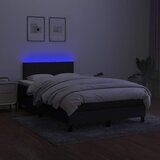  box spring s madracem LED crni 120 x 190 cm od tkanine | shoptok.hr