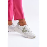 VINCEZA Women's Leather Lightweight Sports Shoes Beige Eleonori | Shoptok.si