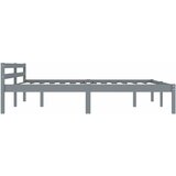  Okvir za krevet od masivne borovine sivi 160 x 200 cm | shoptok.hr