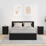 vidaXL Posteljne mize 2 pcs Črna 30,5 x 30 x 43 cm Konstruiran les | Shoptok.si