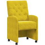  Blagovačke stolice s kotačima 2 pcs Žuta 58 x 67 x 97 cm Baršun | shoptok.hr