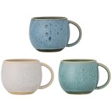 Bloomingville Modre/kremno bele skodelice v kompletu 3 ks iz kamenine 420 ml Harriet – | Shoptok.si